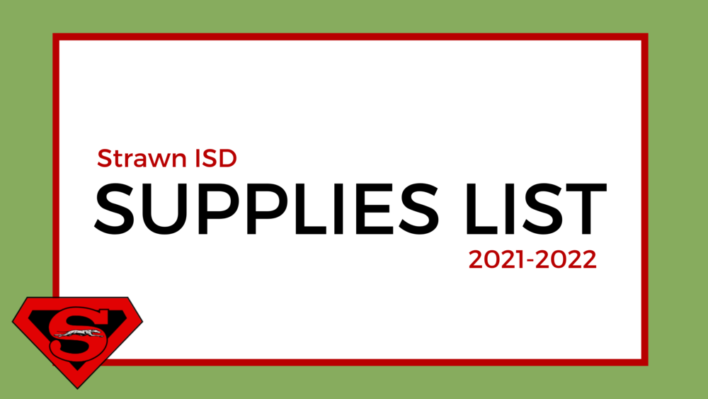Strawn Elementary School Supply List Cover Image