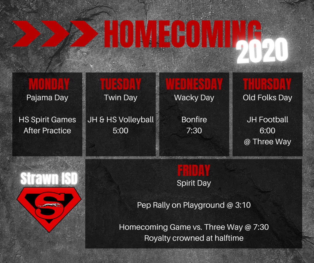 homecoming spirit week schedule