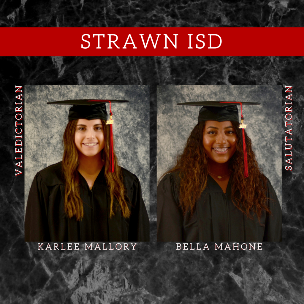 Valedictorian karlee Mallory & Salutatorian Bella Mahone