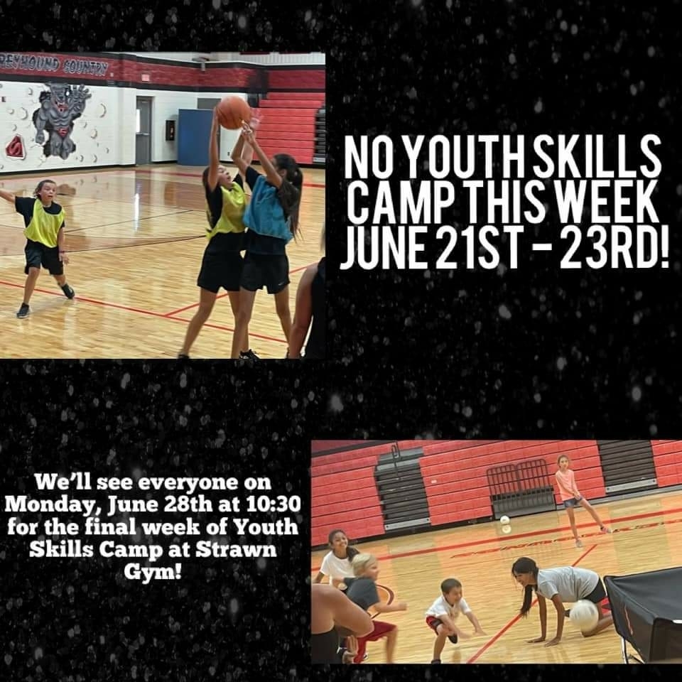 No youth skills camp this week!