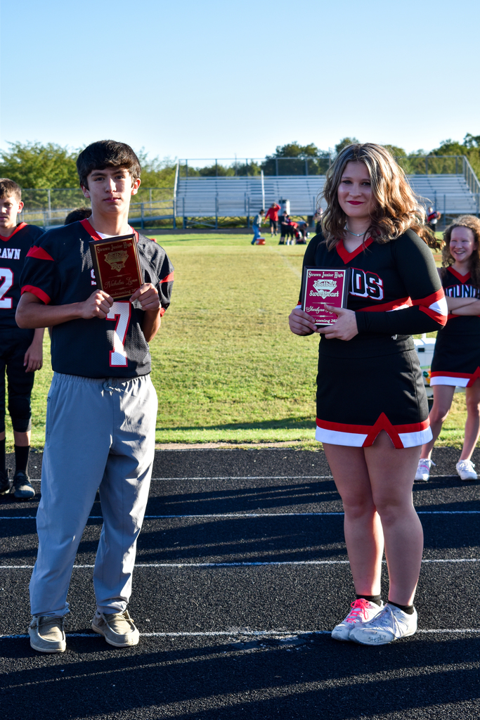 Congratulations to our 2021 JH Football Beau, Nicholas Lynn, & Sweetheart, Sharilynn "Bear" Rigdon!