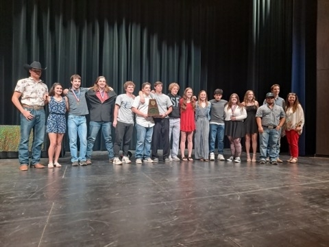 One Act Play have advanced yet again! Congratulations!

Justin Patton - Honorable Mention Cast
Hayden Nowak - Allstar Cast 
Trenton Sizemore- Allstar Crew 

We are so proud of this group of young people!