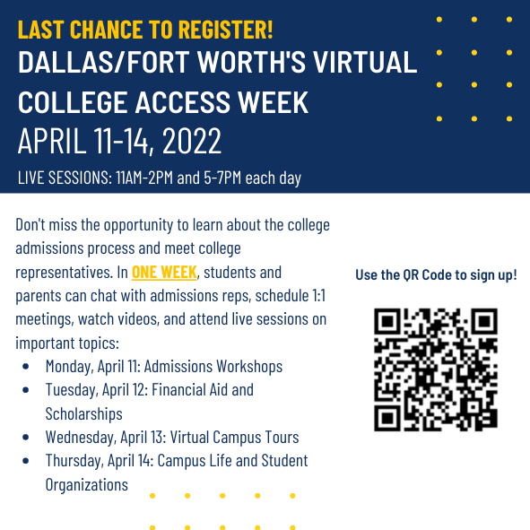 Virtual College Fair April 11-14