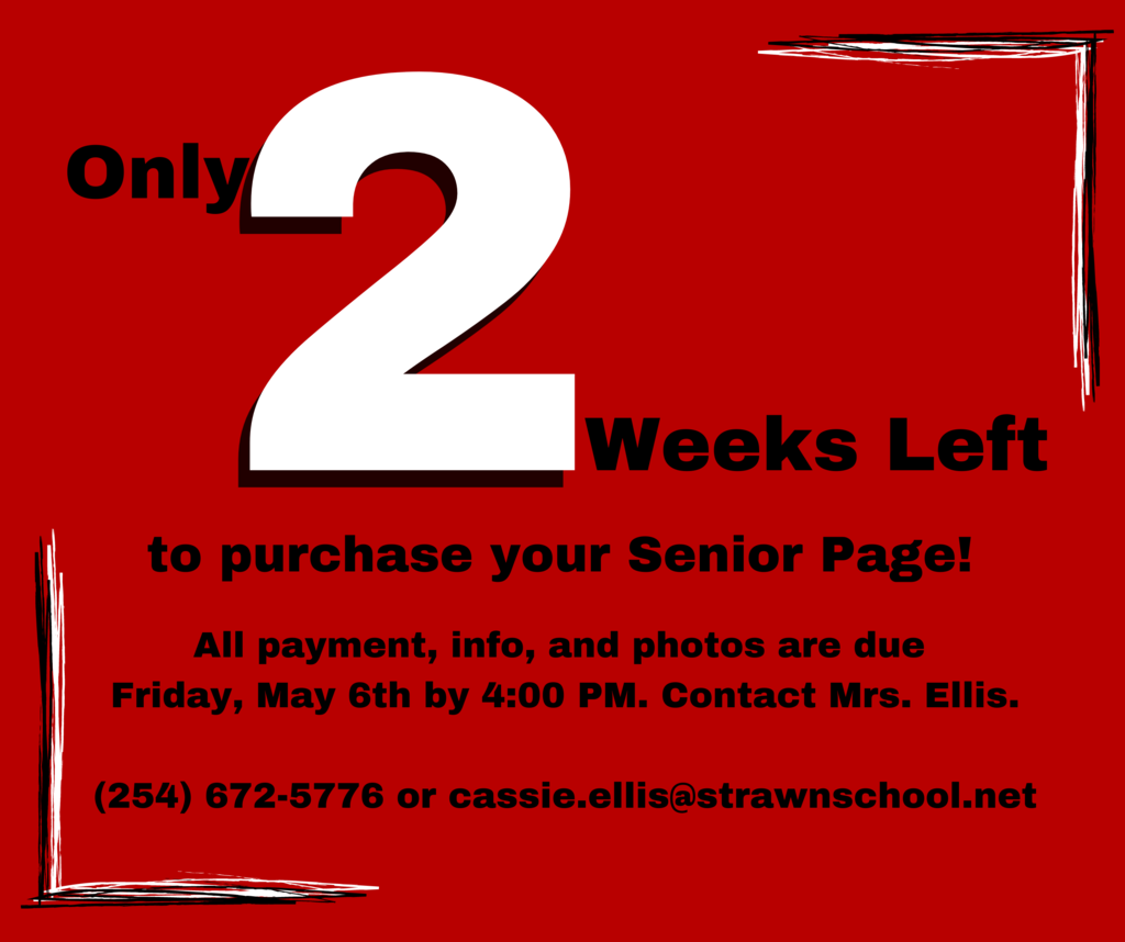 2 weeks left to purchase your senior page!