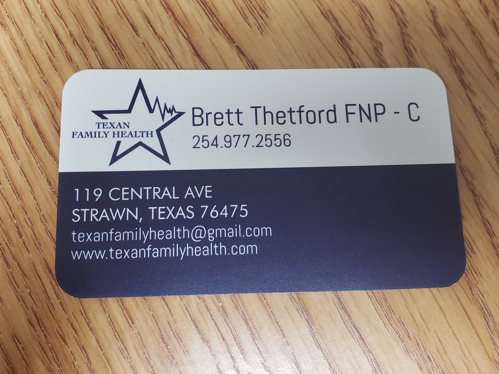 Brett Thetford's business card