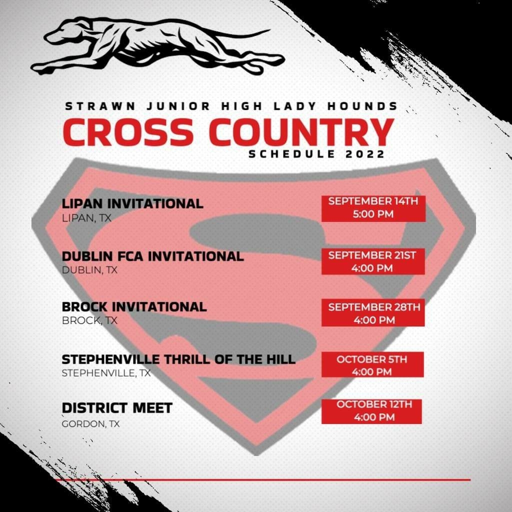 JH Cross Country Schedule 