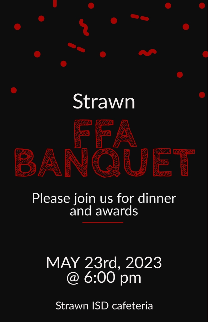 Strawn FFA Banquet
May 23, 2023
6:00 PM