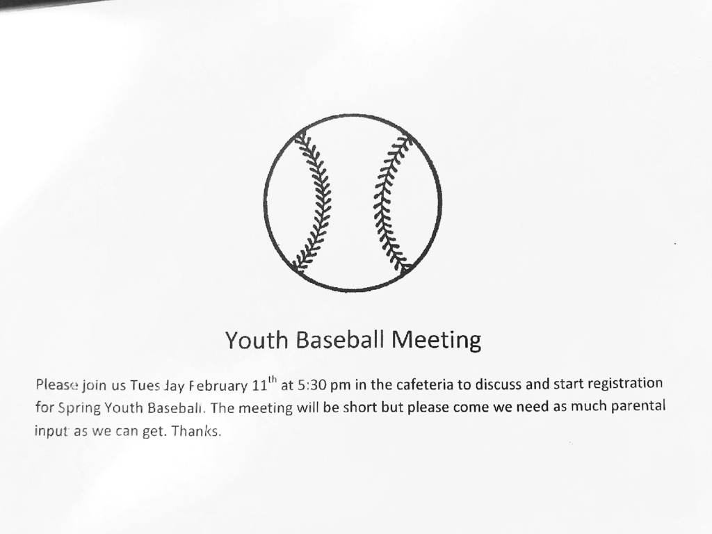 youth baseball meeting