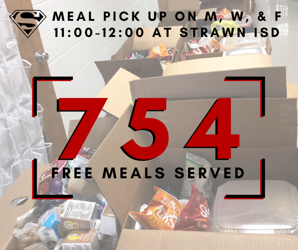 Strawn ISD served 754 Free Meals to the community last week.